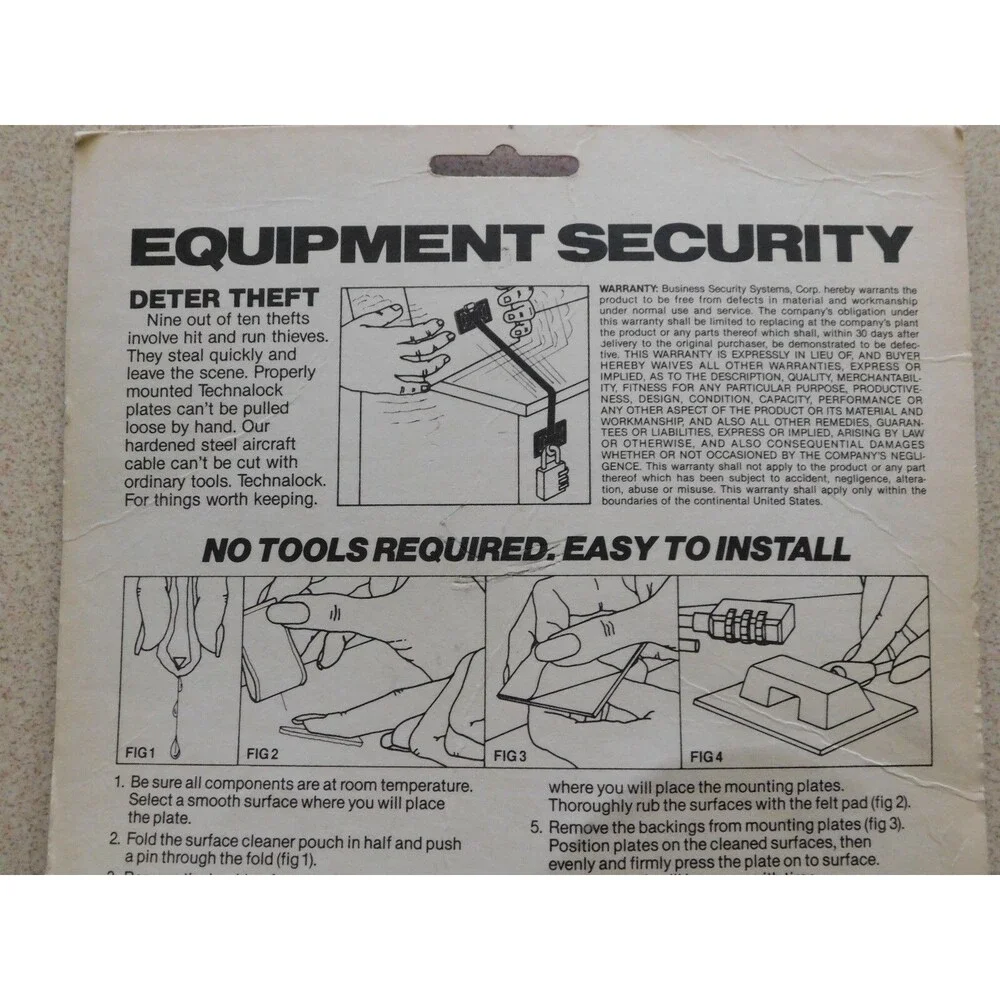 Technalock Equipment Security: Easy to Install Effective Theft Deterrent (S30B)